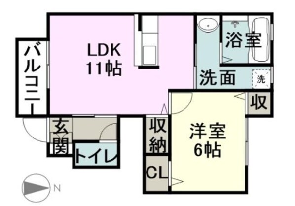 平成駅 徒歩37分 1階の物件間取画像